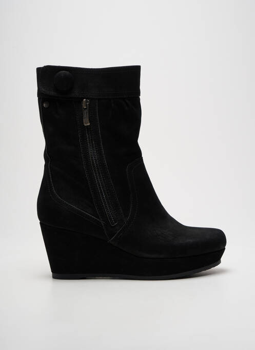 Bottines/boots bout rond talon de 7 à 9cm noir COULEUR POURPRE femme
