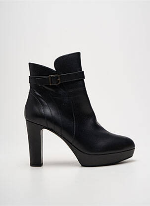 Bottines/boots matière lisse talon de 7 à 9cm noir UNISA femme
