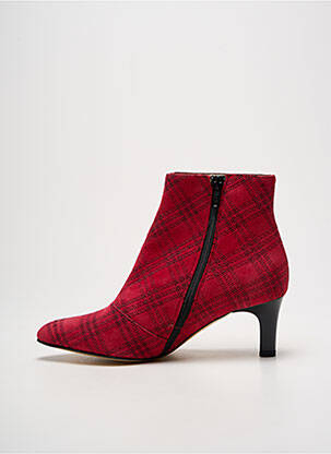 Bottines/boots bout pointu talon de 4 à 6cm rouge AZUREE femme