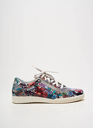 Baskets fermeture zip et lacets talon plat jusqu'à 3cm gris MEPHISTO femme