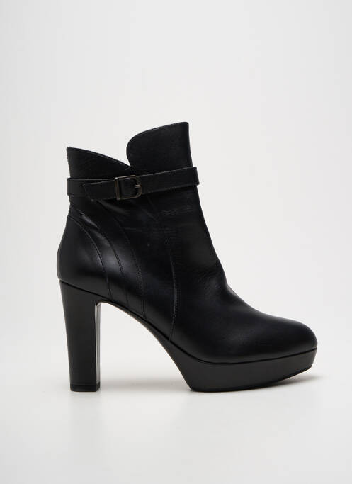 Bottines/boots matière lisse talon de 7 à 9cm noir UNISA femme