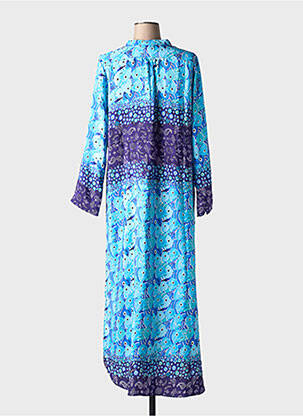 Robe longue manches longues manches longues bleu ANTICA SARTORIA femme