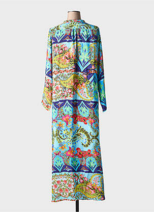 Robe longue manches longues manches longues bleu ANTICA SARTORIA femme