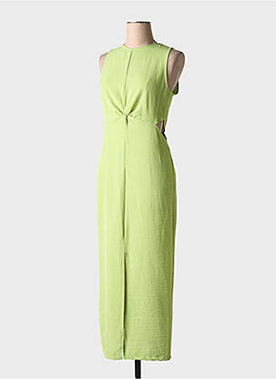 Robe longue sans manche sans manche vert ANDAM femme