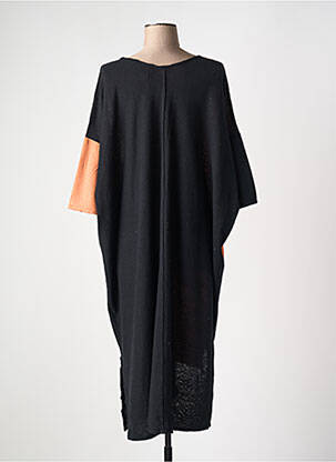 Robe mi-longue manches 3/4 manches 3/4 noir KEDZIOREK femme
