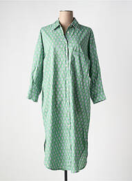 Robe mi-longue manches 3/4 manches 3/4 vert ZEN ETHIC femme