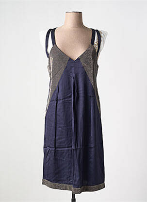 Robe mi-longue sans manche sans manche bleu ELISA CAVALETTI femme