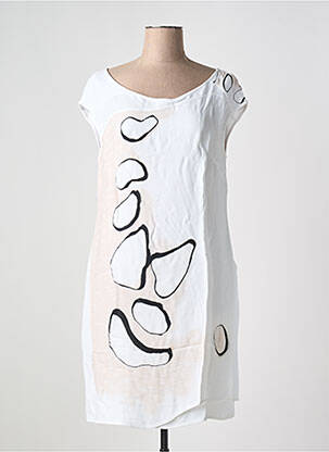 Robe courte manches courtes manches courtes blanc ELISA CAVALETTI femme