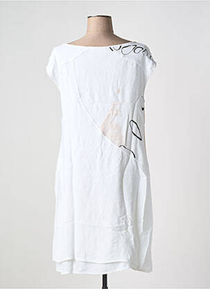 Robe courte manches courtes manches courtes blanc ELISA CAVALETTI femme