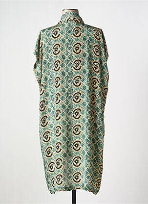 Veste kimono col v vert LAUREN VIDAL femme