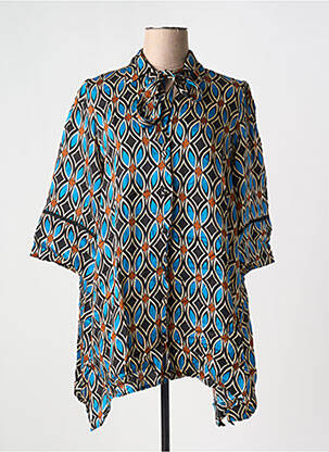 Tunique manches longues imprimé fantaisie noir JEAN MARC PHILIPPE femme