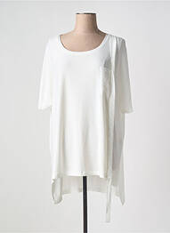 Tunique manches courtes tissage crêpe blanc CREA CONCEPT femme