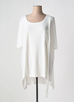 Tunique manches courtes légère et transparente blanc CREA CONCEPT femme