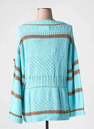 Pull tunique stretch manches longues bleu ELISA CAVALETTI femme