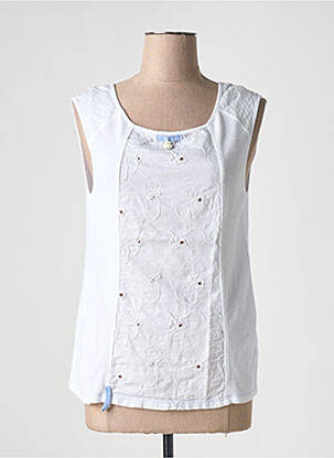Top stretch sans manche blanc ELISA CAVALETTI femme