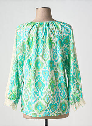 Blouse imprimé fantaisie manches longues vert MARINA V femme