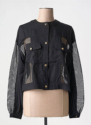 Veste casual col rond noir LOLA CASADEMUNT femme