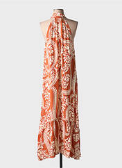 Robe longue orange LAUREN VIDAL pour femme seconde vue