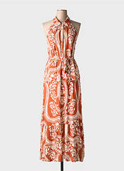 Robe longue orange LAUREN VIDAL pour femme seconde vue