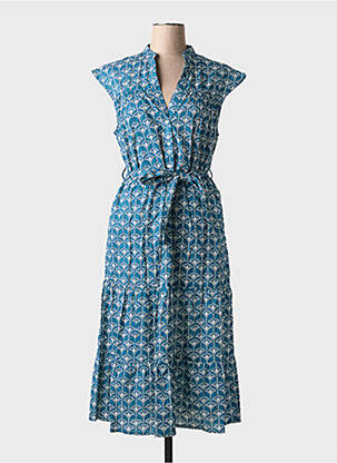 Robe mi-longue bleu ZEN ETHIC pour femme