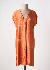 Robe mi-longue orange LAUREN VIDAL pour femme seconde vue