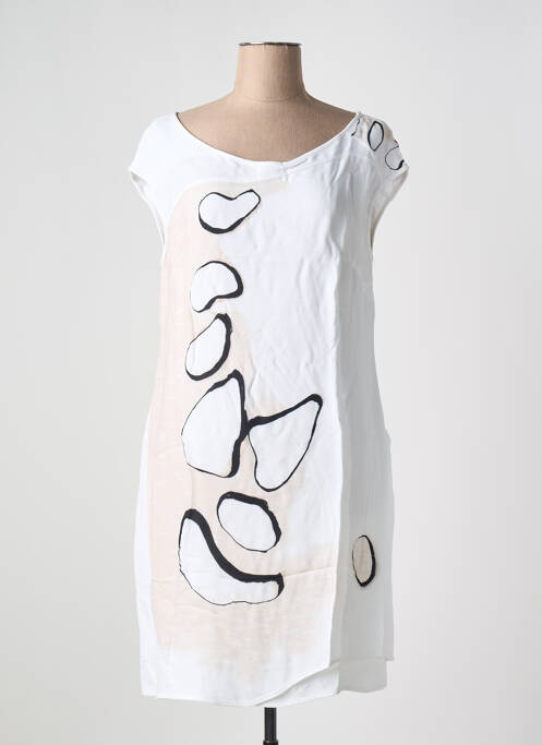 Robe courte manches courtes manches courtes blanc ELISA CAVALETTI femme