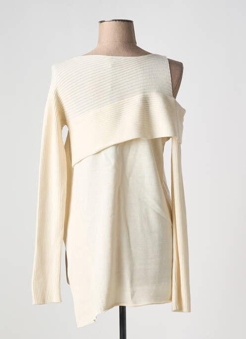 Pull tunique beige CREA CONCEPT pour femme