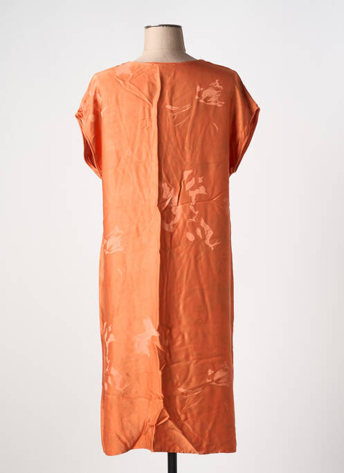 Robe mi-longue orange LAUREN VIDAL pour femme