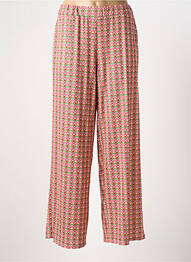Pantalon large coupe fluide taille normale orange REVER MILE femme