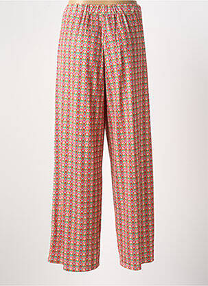 Pantalon large coupe fluide taille normale orange REVER MILE femme