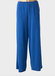Pantalon large coupe fluide taille normale bleu REVER MILE femme