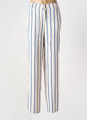 Pantalon slim taille élastique taille haute bleu ANDAM femme