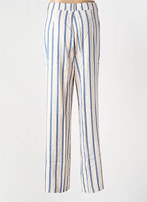Pantalon slim taille élastique taille haute bleu ANDAM femme