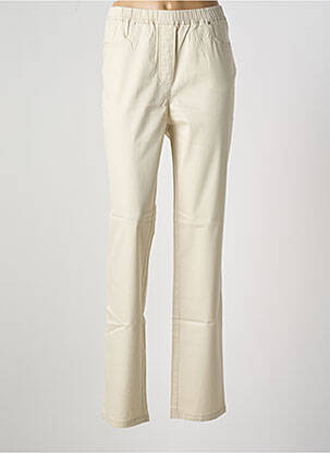 Jegging tissage popeline taille normale beige TONI femme