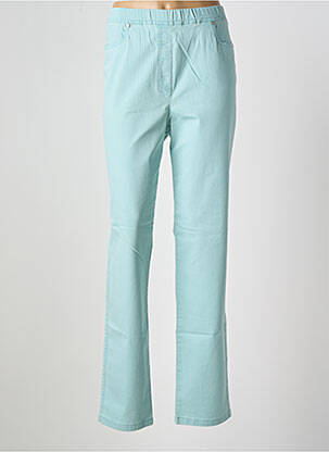 Jegging tissage popeline taille normale bleu TONI femme