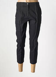 Pantalon 7/8 tissage popeline taille normale noir CREA CONCEPT femme