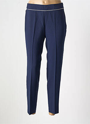 Pantalon slim taille haute taille haute bleu ANDAMIO femme