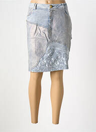 Jupe mi-longue coupe droite bleu ELISA CAVALETTI femme