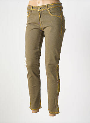 Jeans coupe slim vert ELISA CAVALETTI pour femme