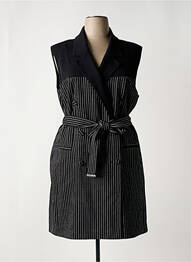 Manteau long coupe cintrée sans capuche noir JEAN MARC PHILIPPE femme
