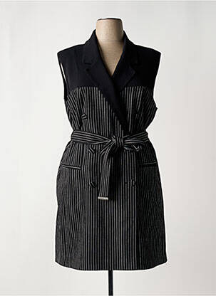 Manteau long coupe cintrée sans capuche noir JEAN MARC PHILIPPE femme
