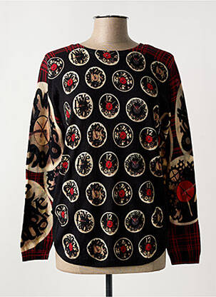 Pull col bateau manches longues noir JEI'S BY LETIZIA DENARO femme