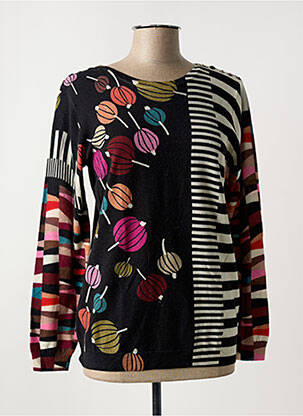 Pull col bateau manches longues noir JEI'S BY LETIZIA DENARO femme