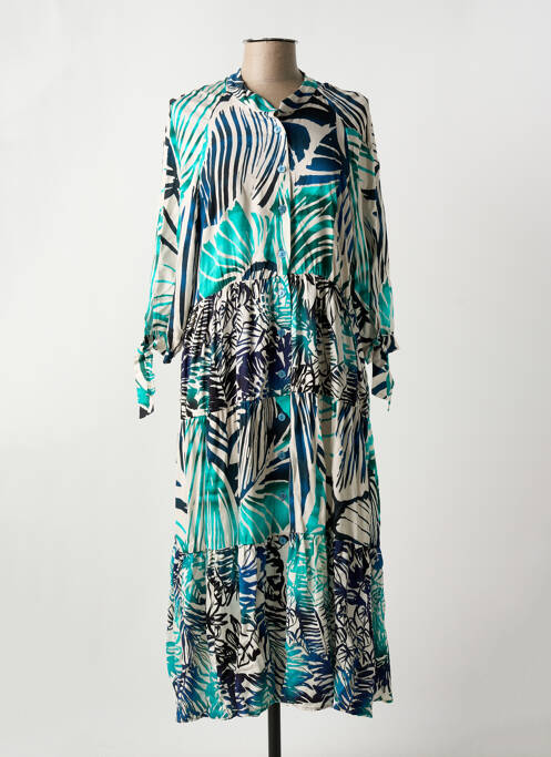 Robe mi-longue bleu REVER MILE pour femme