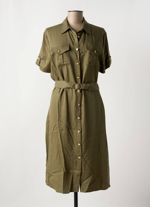 Robe mi-longue vert FLY GIRL pour femme