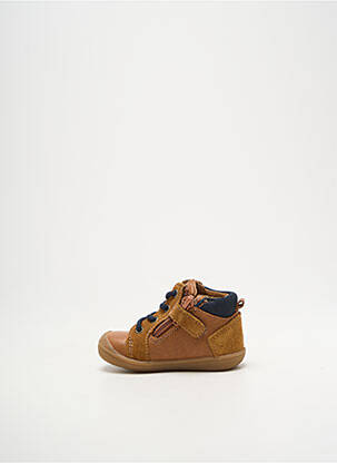 Bottillons fermeture zip et lacets bout rond marron BELLAMY garçon