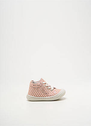 Bottillons nubuck bout rond rose BELLAMY fille