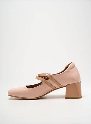 Escarpins tissage satiné talon de 4 à 6cm rose CASTA femme