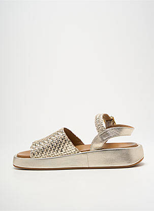 Sandales/nu pieds tissage satiné talon de 4 à 6cm or JB MARTIN femme
