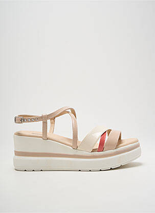 Sandales/nu pieds matière lisse talon de 7 à 9cm beige NERO GIARDINI femme